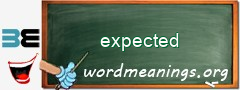 WordMeaning blackboard for expected